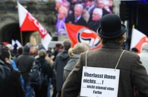 So wie in Dresden wollen Antifaschisten auch die Nazi-Demo in Göppingen blockierenFoto: dapd